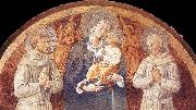 GOZZOLI, Benozzo Madonna and Child between St Francis and St Bernardine of Siena dfg oil on canvas